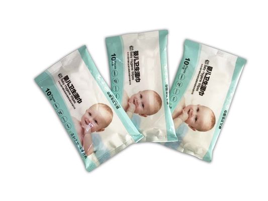 Towel Feeling Baby Wet Wipes , Wet Tissue Wipes 99% Biodegradable OEM Service