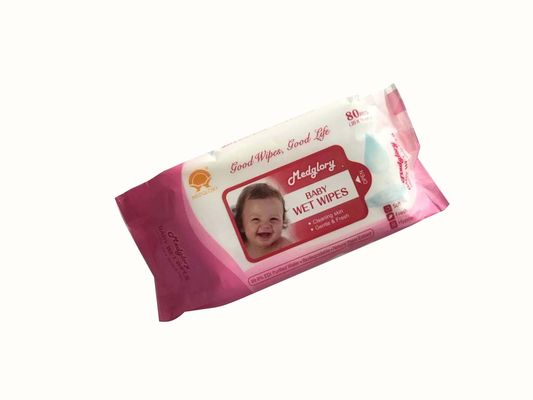 45 Gsm Cleaning Baby Wet Wipes 99.9% EDI Purified Water Perfume Free