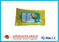 Promotional Packaging Antibacterial Wet Wipes Lemon Extract Spunlace Nonwoven Material