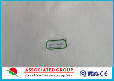 White Wipes Spunlace Nonwoven Fabric 40GSM Parallel Lapping Plain