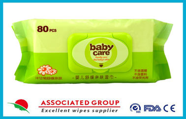 Non Irritating Chamomile / Aloe Vera Skin Care Baby Wet Wipes for Face , 80 Sheets