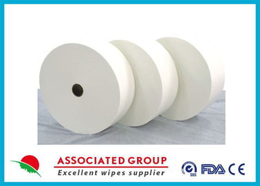 Customzied Size White Spunlace Nonwoven Fabric For Alternative Use , Ultra Soft And Thick