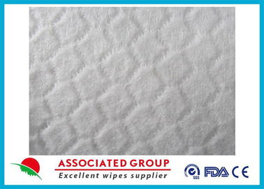 Anti Static White Spunlace Nonwoven Fabric For Wet Wipes , Customzied size