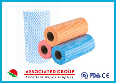 Colorful Printing Spunlace Non Woven Fabric Roll For Household Cleaning