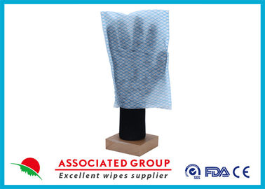100% Polyester Paper Park Dry Body Cleaning Gloves 35GSM Square Shape