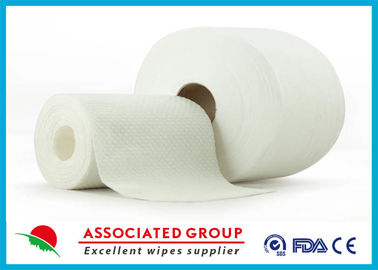 Non Woven Embossed / Big Dot Texture Spunlace  With Viscose and Polyester