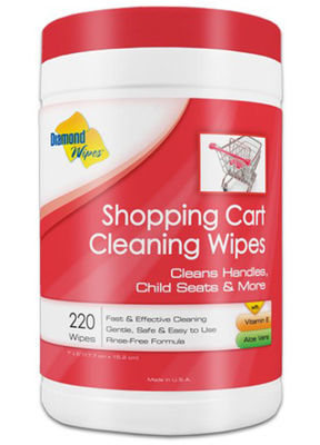 220 Dry Wipes For Shopping Cart Cleaning Wipes Manufacturer Kill 99.999% Of Bacteria