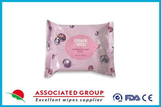 Grape Seed Extract 100% Cotton Brightening Cleansing Makeup Remover Wipes