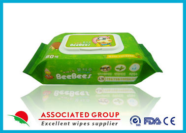 Non Toxic Herbal Baby Wipes Unscented Eco Friendly 80 Wipes Per Pack