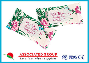 Personal Hygiene Wet Tissue Paper For Face , Unscented Feminine Wipes