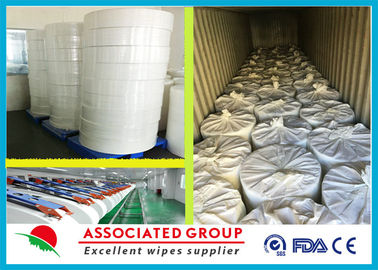 Heavy Duty Spunlace Nonwoven Wipes , Alcohol Free Wet Wipes