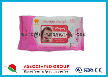 100 Natural Flushable Wet Wipes With Vatimin E , Baby Cleaning Wipes