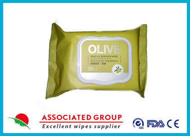 Olive Makeup Removal Wet Facial Cleansing Wipes Moisturizing Handbag Size