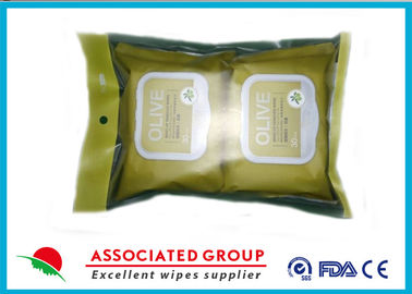Olive Makeup Removal Wet Facial Cleansing Wipes Moisturizing Handbag Size