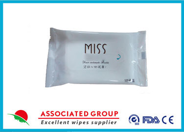Germproof Slight Scented Makeup Remover Wipes Antigerms For Female Private Care