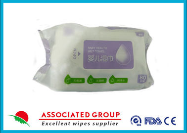 Hand And Mouth Baby Wet Wipes Packing With Sticker / Lid Household Use