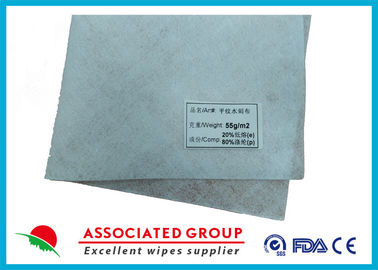 ES / Polyester Non Woven Roll , Spunlace Nonwoven Fabric Stiff Sizing Style 30~120GSM