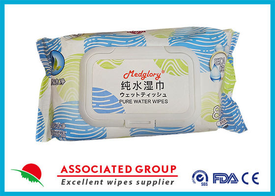 Water Based And Hypoallergenic EDI Pure Water Adult Wet Wipes For Skin Cleaning