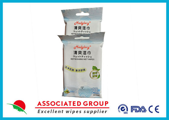Natural Disposable Facial Adult Wet Wipes Made Of Pure Cotton And EDI Pure Water / 45 GSM