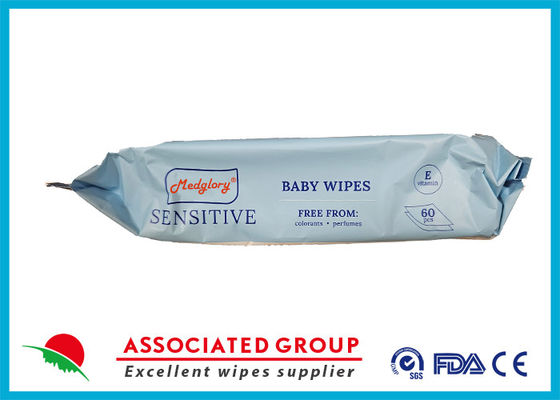 60Pcs Medglory Natural Ingredients High Quality Baby Wet Wipes For Newborn Skin