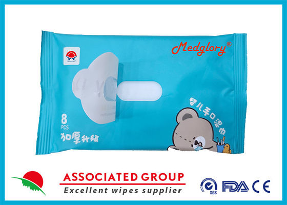 8 Pcs Thickened Baby Wipes Baby Hand-Mouth Wipes With Chamomile Essence And Vitamin E