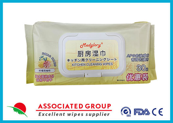 Remove Oil And Grease Disinfecting Surface Household Cleaning Wet Wipes Kitchen Towel, 30pcs Kitchen Wet Tissue