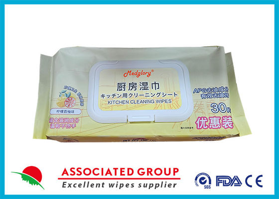 Remove Oil And Grease Disinfecting Surface Household Cleaning Wet Wipes Kitchen Towel, 30pcs Kitchen Wet Tissue
