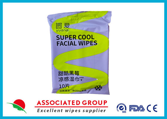 Yuanai Sweet Cool Blackberry Wipes Personal Cleansing Adult Wipes Alcohol Free, Hypoallergenic