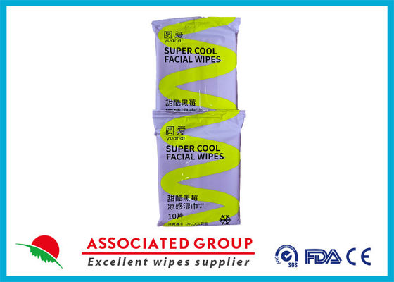Yuanai Sweet Cool Blackberry Wipes Personal Cleansing Adult Wipes Alcohol Free, Hypoallergenic