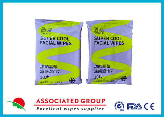 Yuanai Sweet Cool Blackberry Wipes Personal Cleansing Adult Wipes Alcohol Free, Hypoallergenic