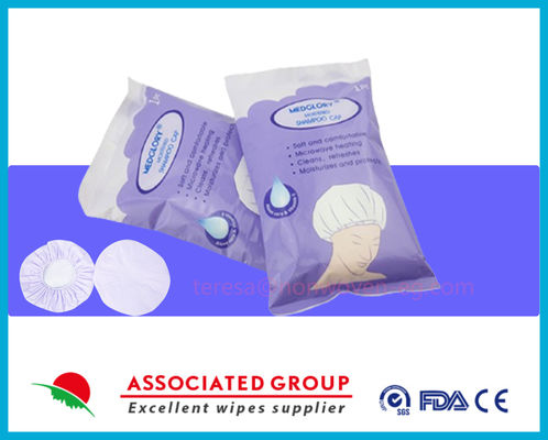 Dispoable Rinse Free Shampoo Cap with Custom Logo Fragrance Free Shelf Date 2 years