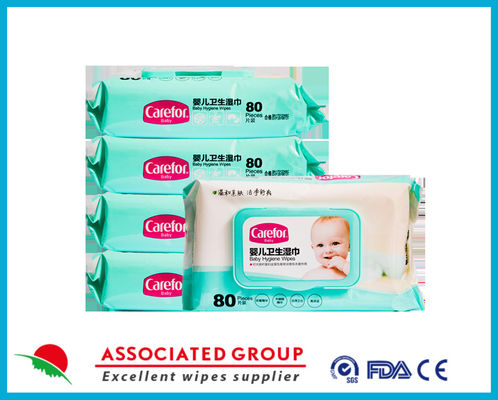 Plastic-Free Unscented Hypoallergenic Baby Wet Wipes 99.9% Water Based for Sensitive Skin