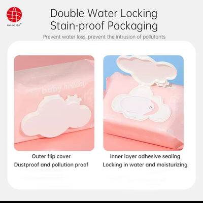 Miniso Hypoallergenic And Unscented Water-Based Wet Wipes For Babies 80pcs With Customized Flip-pop