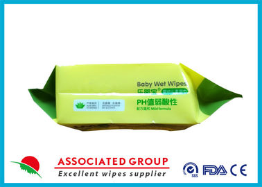 Fragrance Free Baby Wet Wipes Faintly Acid PH Aloe Moisturied For Cleansing Skin