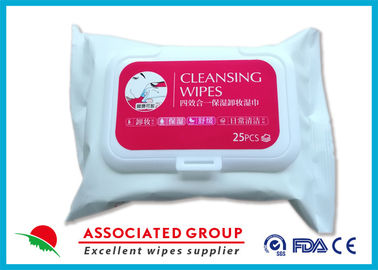 Four In One Moisturizing Makeup Remover Wipes Spunlace Nonwoven Fabric For All Skins