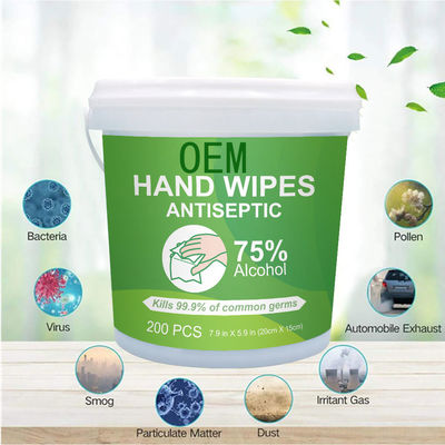 OEM Kill 99.9% Germs Dry Wipes For Hand Wipes Antiseptic 75% Alcohol