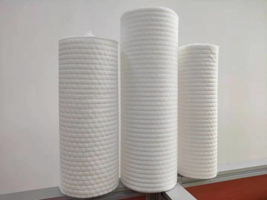 Household 20% PP 80% Woodpulp Disposable Dry Wipes With Little Pearl