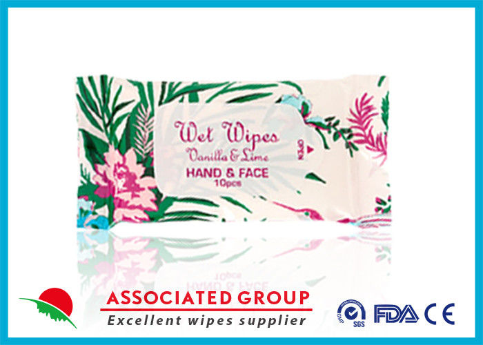 Flavored Feminine Wipes , Feminine Antibacterial Wipes Resealable 10Pcs