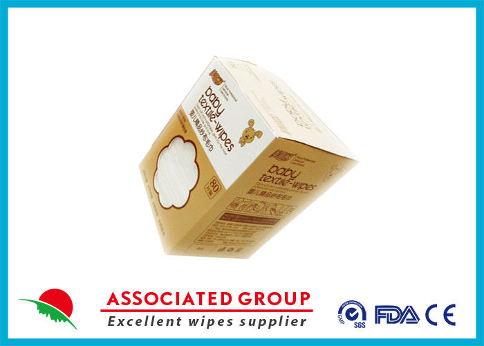 Biodegradable Disposable Dry Washcloths , 100% Cotton Dry Baby Wipes For Sensitive Skin