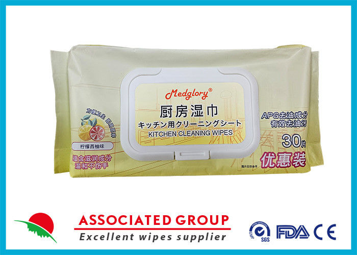 Remove Oil And Grease Disinfecting Surface Household Cleaning Wet Wipes Kitchen Towel, 30pcs Kitchen Wet Tissue