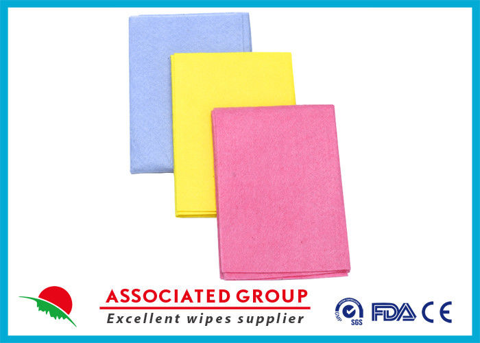 Needlepunched Nonwoven Cleaning Wipes Color Dyeing Disposable Or Recycle use