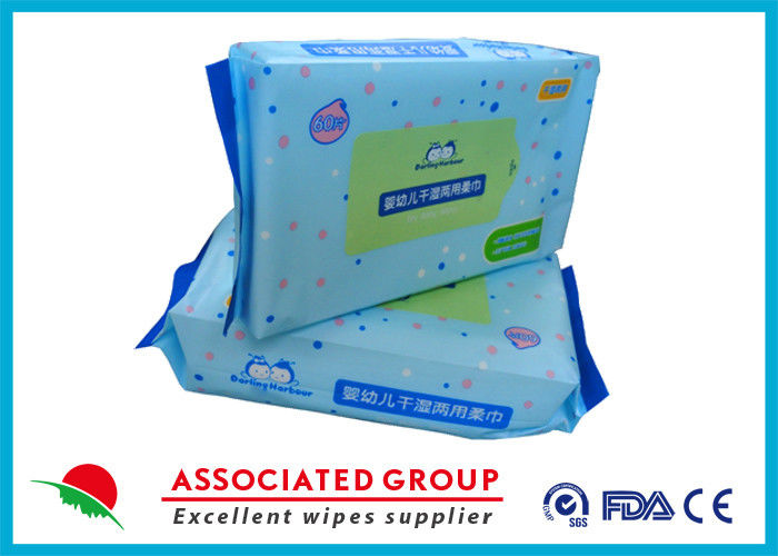 Plain Spunlace Disposable Dry Wipes Nonwoven Fabric For Cleaning Body / Hand