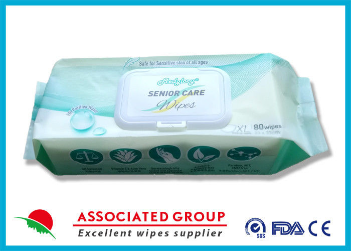 All Ages Adult Wet Wipes PH Balanced Big Size Safe Spunlace For Sensitive Skin