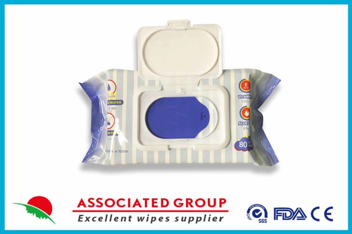 Extra Thick Pure Cotton Baby Wet Tissues Aloe Vera Extract Eco-Friendly