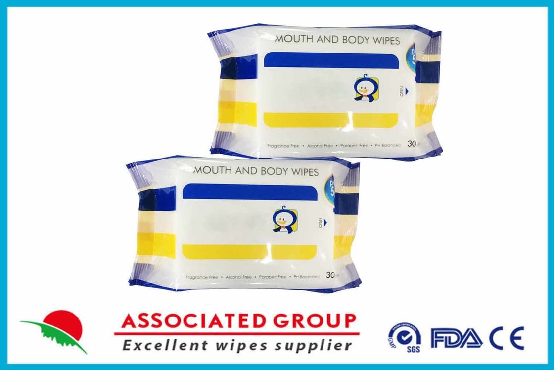 Paraben Free And PH Balanced Mouth And Body Wet Wipes, No Fragrance