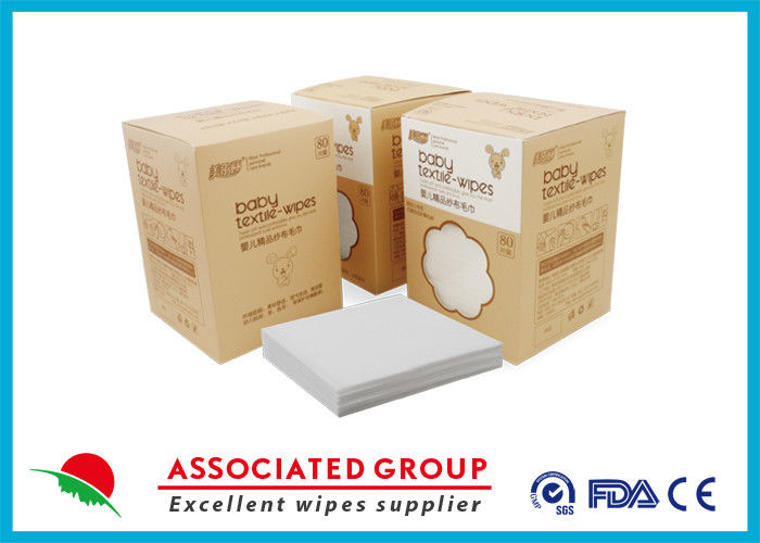 Chemical Free Baby Dry Wipes Boxes 100% Natural Fibers Good Water Absorption