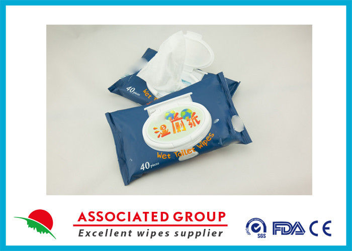 Nonwoven Flushable Biodegradable Wet Wipes For Adults Kids Toilet Washroom