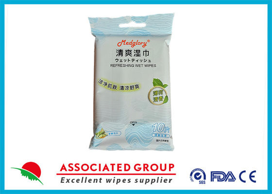 Natural Disposable Facial Adult Wet Wipes Made Of Pure Cotton And EDI Pure Water / 45 GSM