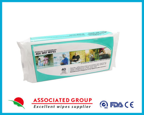 40pcs Premium Full Body Cleansing Wet Wipes For Adults - Large Luxury Fresh-feel Rinse-free Fragrance-free Bed Bath